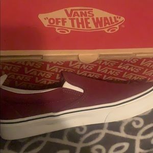 Burgundy Slip-on Vans